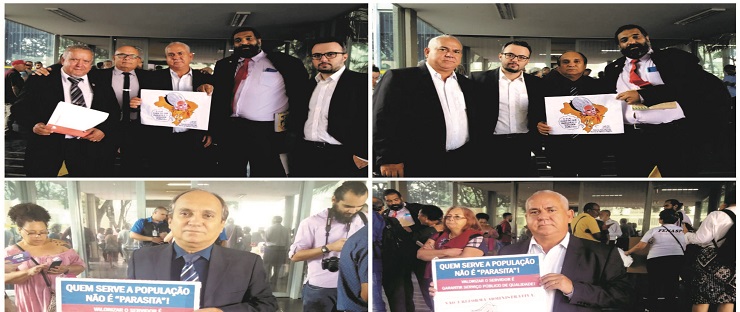 Fenajufe participa de ato em frente ao ministério da Economia: “Parasita é a sua história, Paulo Guedes”