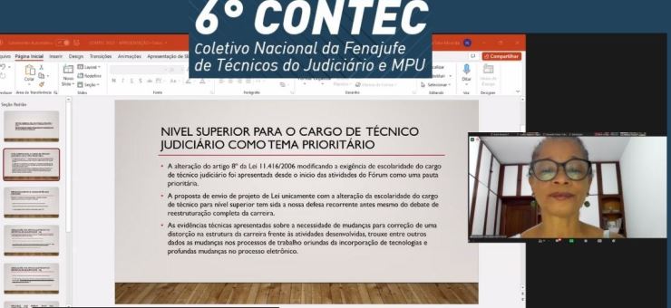 Contec finaliza trabalhos discutindo proposta da Fenajufe para o NS no Fórum de Carreira