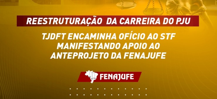 TJDFT envia ofício ao STF manifestando apoio ao anteprojeto de reestruturação da carreira do PJU protocolado pela Fenajufe