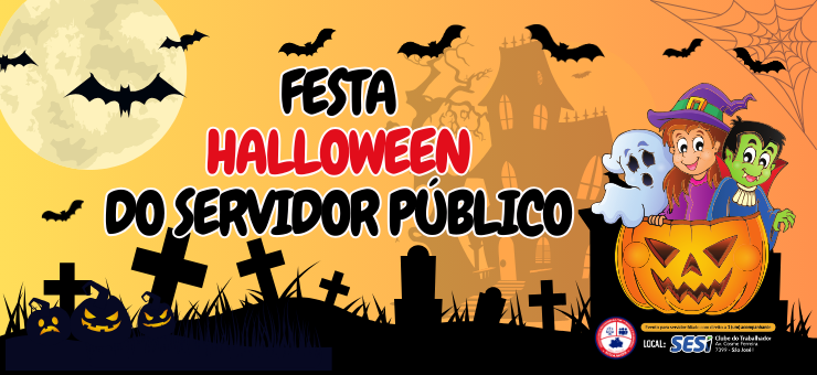 Vem aí a festa Halloween do Servidor Público: uma noite de fantasia e celebração!