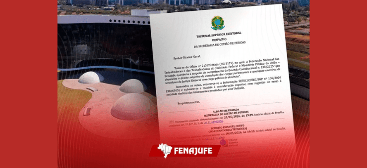 Em resposta à Fenajufe, TSE reconhece aplicabilidade da EC 138/25